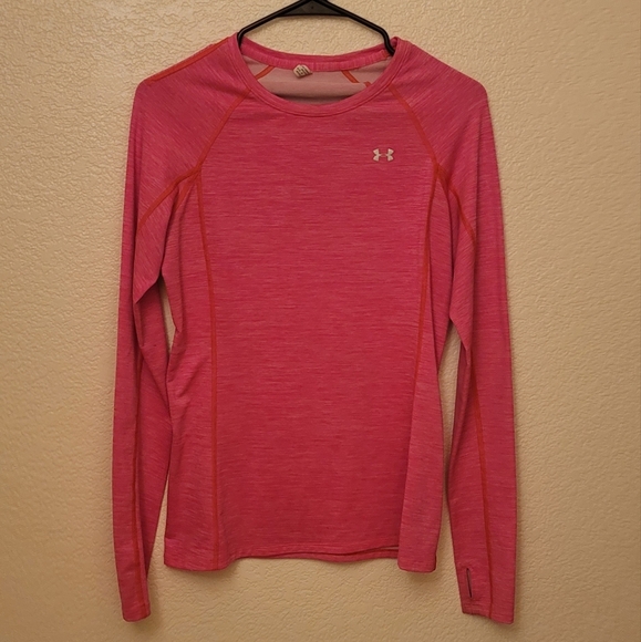 Women's Small/Medium Pink Under Armour Long Sleeve Shirt With Thumb Openings - Picture 1 of 5